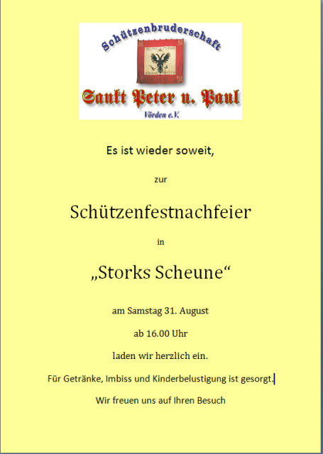 Einladung für Internet